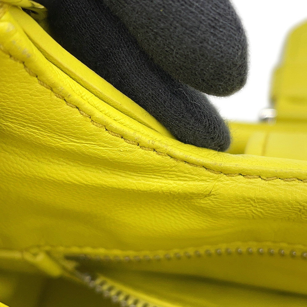 PRADA Moon 2WAYHandbag Yellow1BA381 Leather
