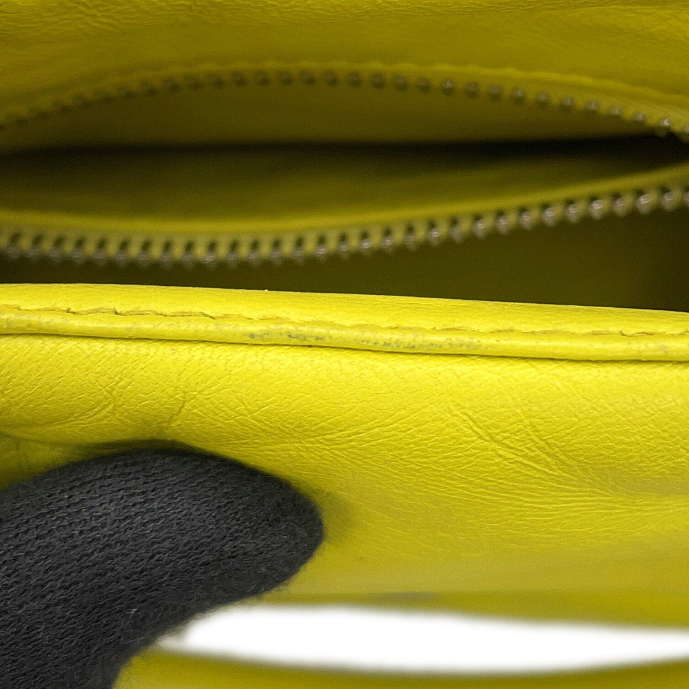 PRADA Moon 2WAYHandbag Yellow1BA381 Leather