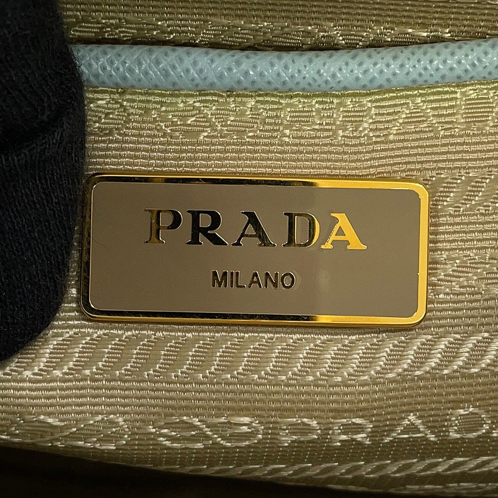 PRADA Saffiano Leather 2WAYHandbag Light Blue/WhiteBN2438 Leather