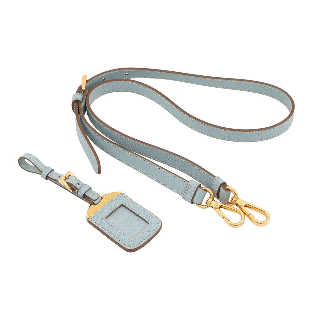 PRADA Saffiano Leather 2WAYHandbag Light Blue/WhiteBN2438 Leather