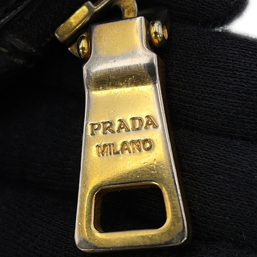 PRADA Logo 2WAY Tote Bag BlackBR4255 Nylon Leather