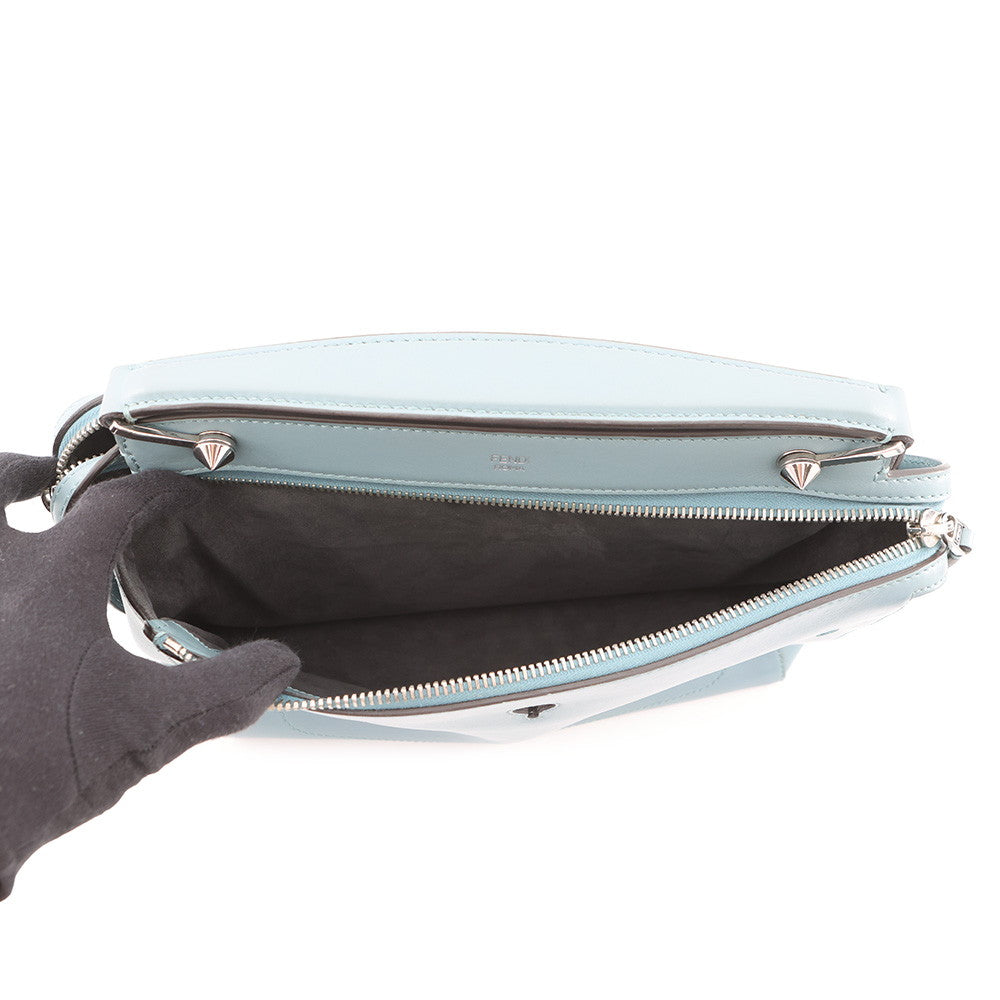 FENDI dot com 2WAY Handbag Blue8BN293 Leather