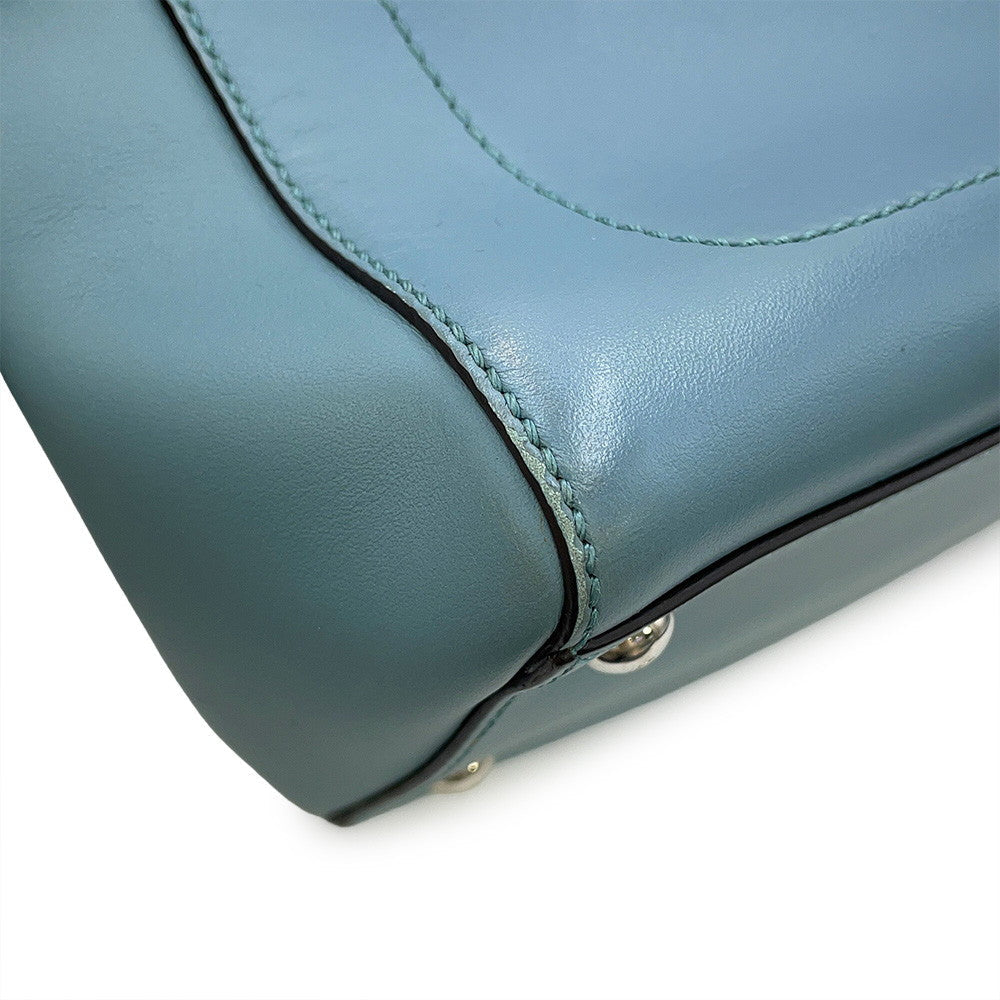 FENDI dot com 2WAY Handbag Blue8BN293 Leather