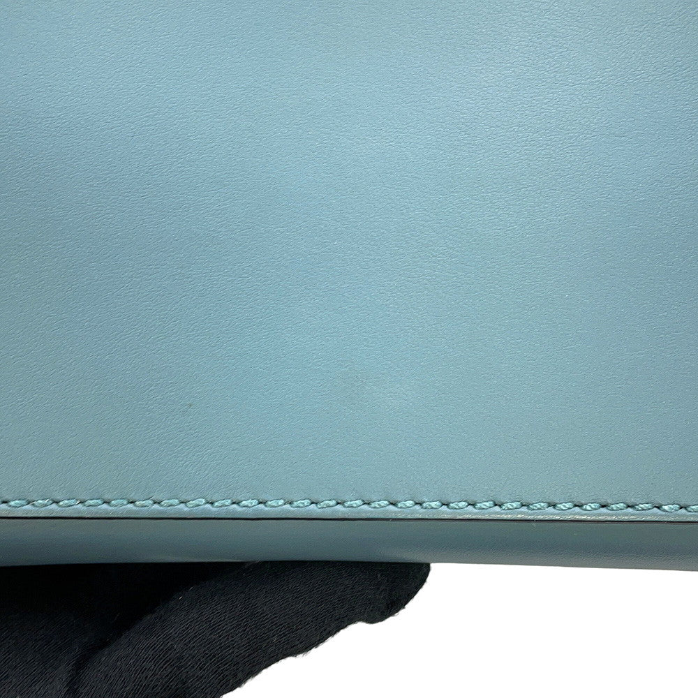 FENDI dot com 2WAY Handbag Blue8BN293 Leather