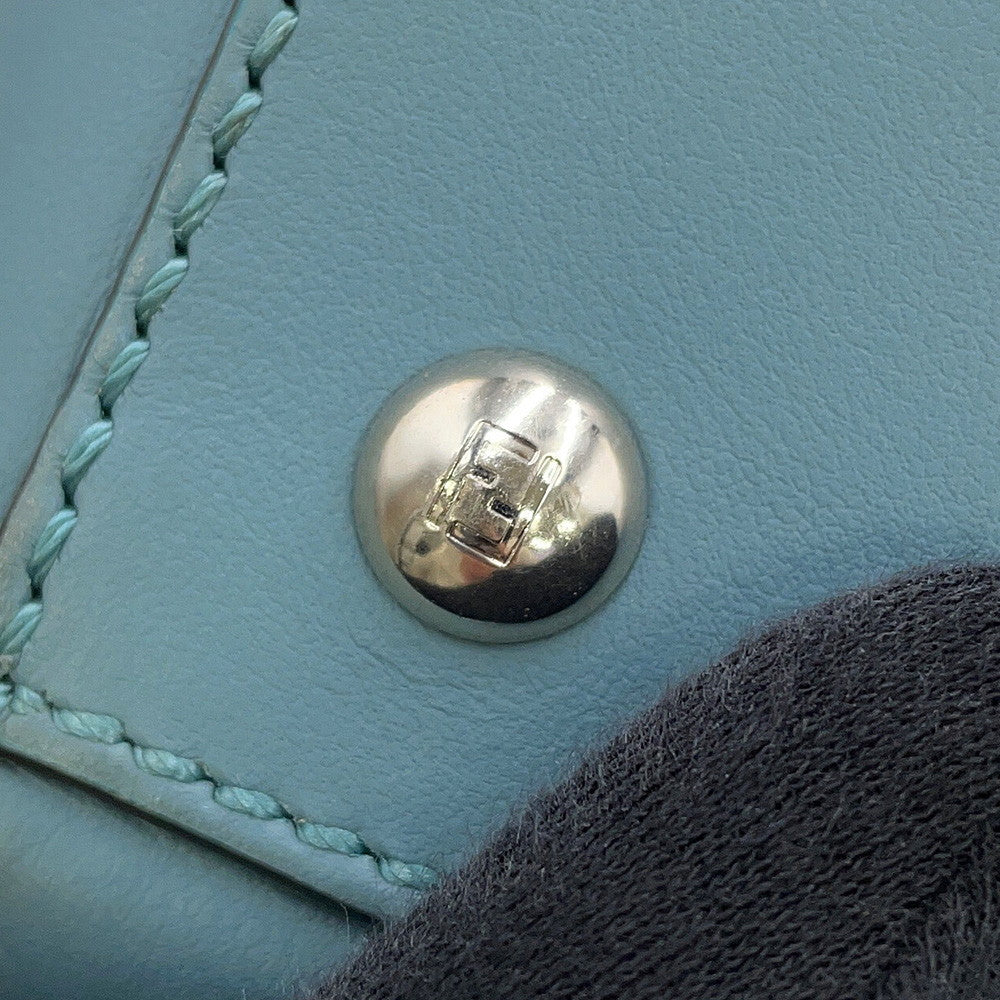 FENDI dot com 2WAY Handbag Blue8BN293 Leather