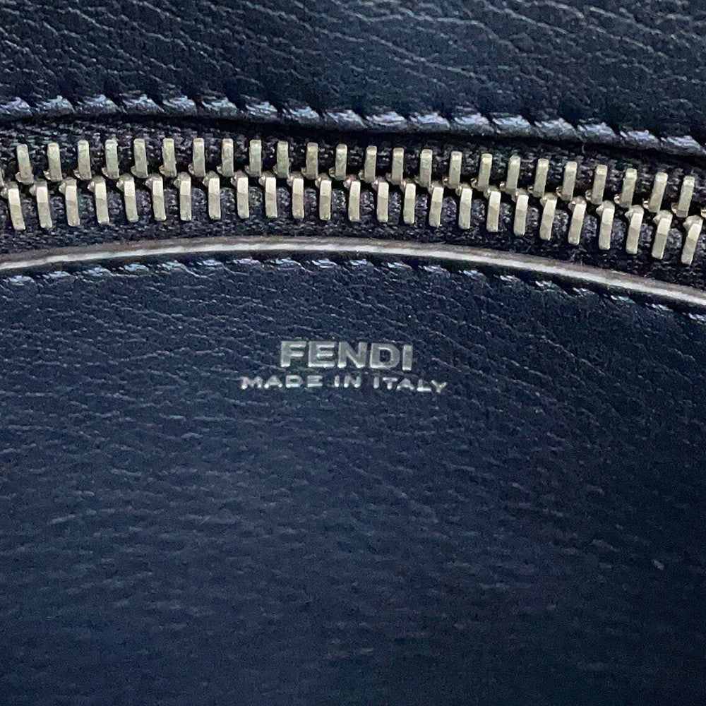 FENDI dot com 2WAY Handbag Blue8BN293 Leather