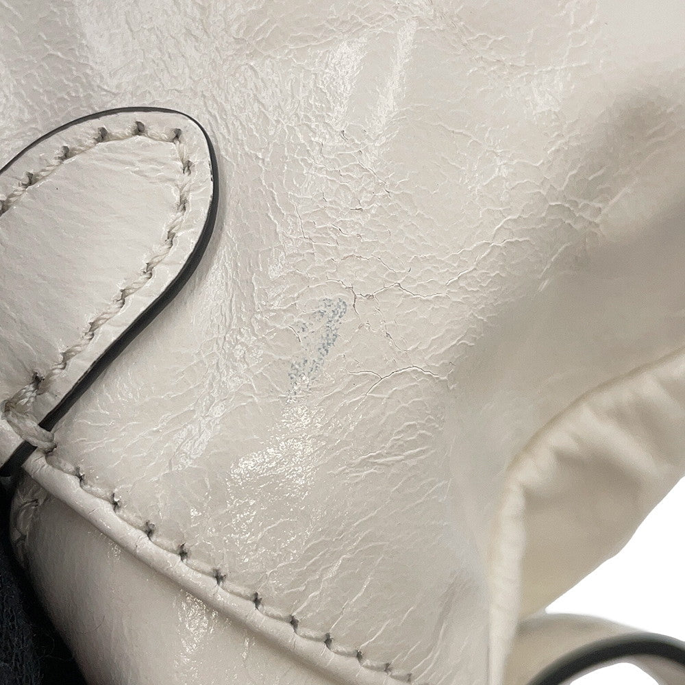 PRADA Dangle Handbag White1BB137 Leather Size Mini