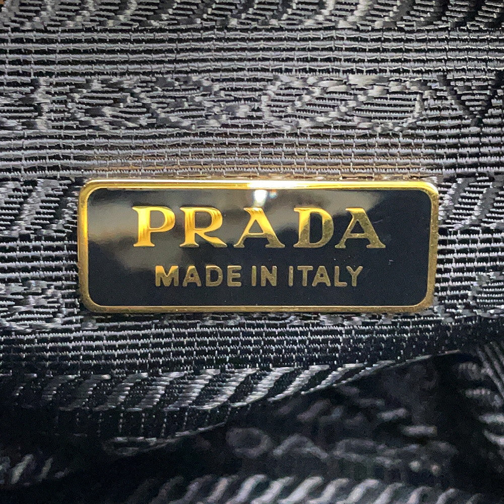 PRADA Dangle Handbag White1BB137 Leather Size Mini