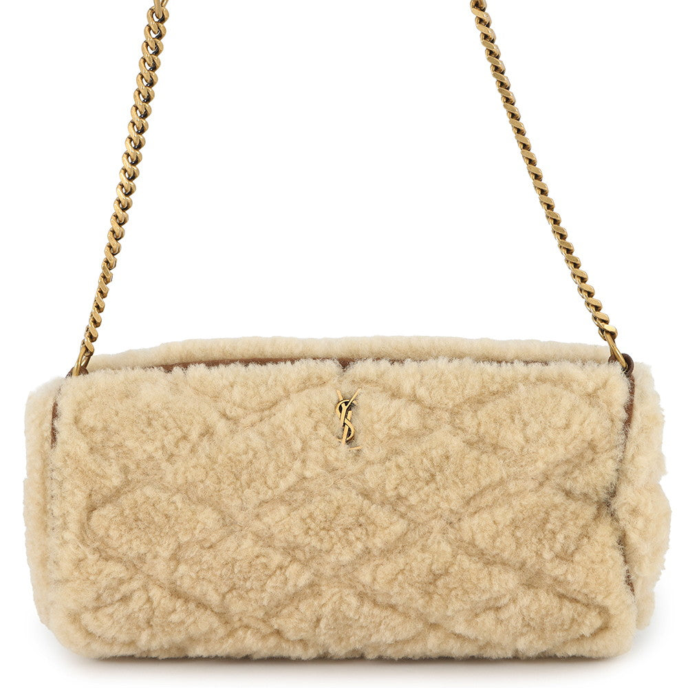 SAINT LAURENT PARIS SAD Tube Shoulder Bag Beige699703 Mouton