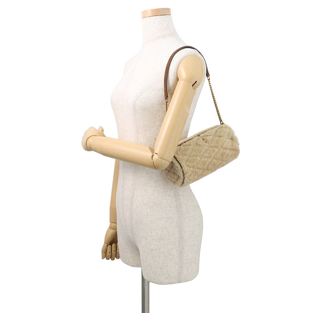 SAINT LAURENT PARIS SAD Tube Shoulder Bag Beige699703 Mouton