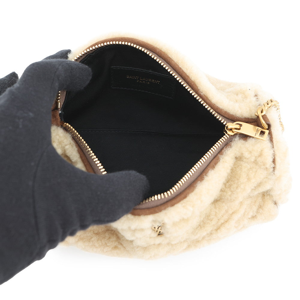 SAINT LAURENT PARIS SAD Tube Shoulder Bag Beige699703 Mouton