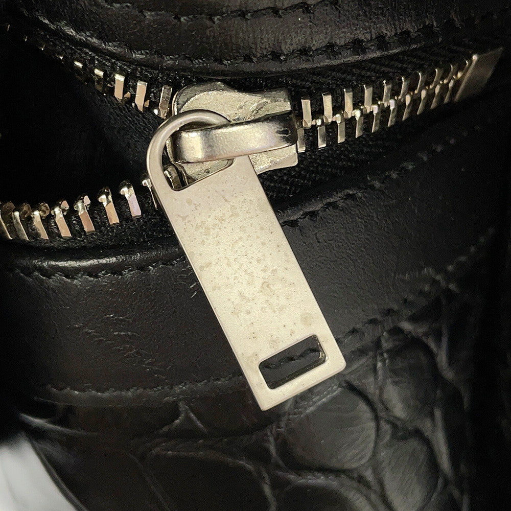SAINT LAURENT PARIS City Backpack Black534967 Croco embossed leather