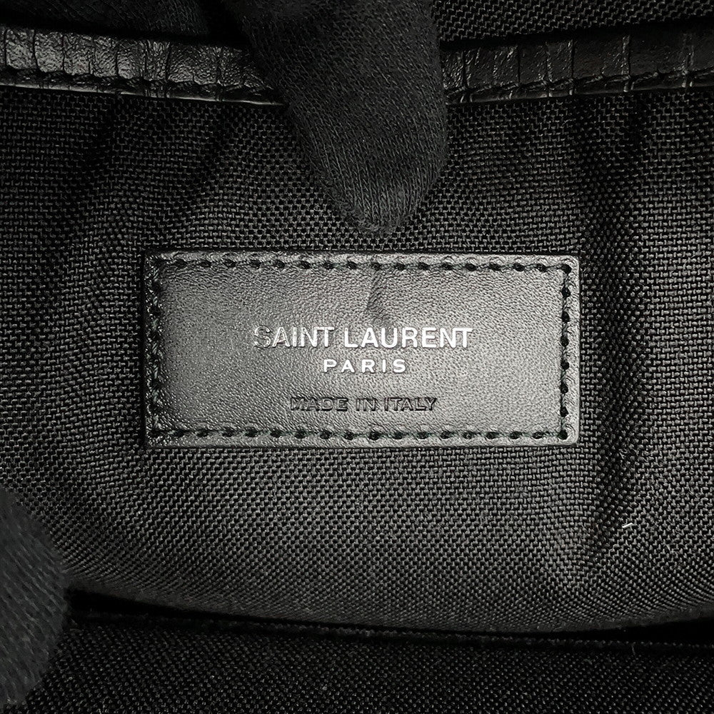 SAINT LAURENT PARIS City Backpack Black534967 Croco embossed leather