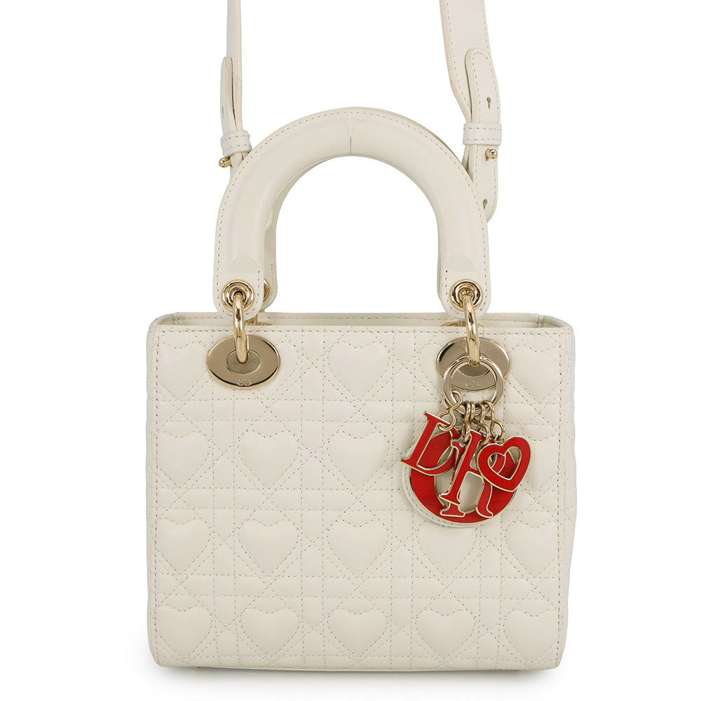 Dior LadyDior MY ABCDior WhiteM0538ONGH Leather Size Small