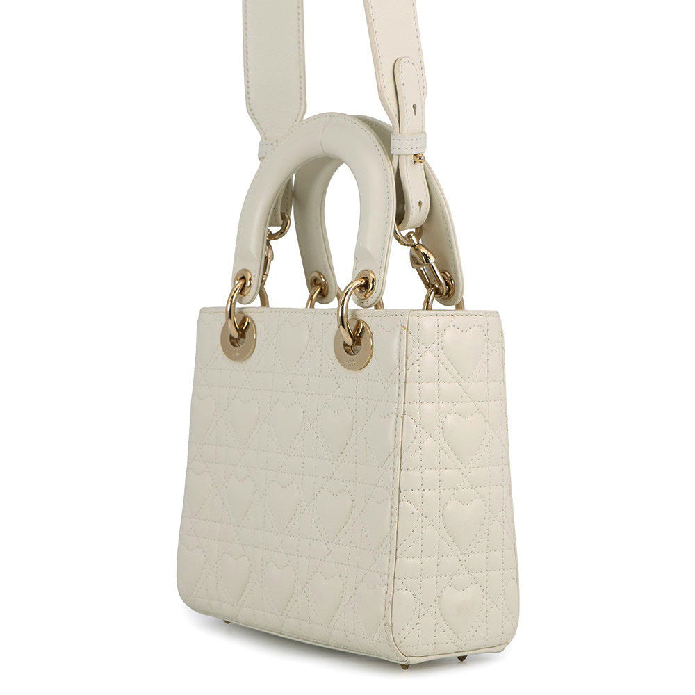 Dior LadyDior MY ABCDior WhiteM0538ONGH Leather Size Small