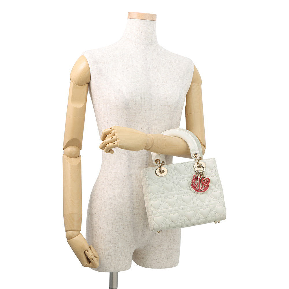 Dior LadyDior MY ABCDior WhiteM0538ONGH Leather Size Small