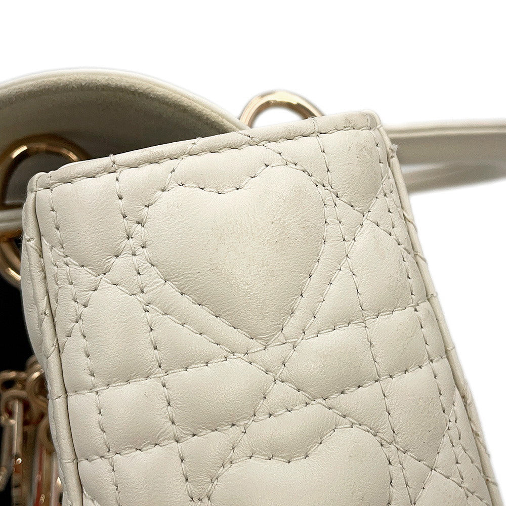 Dior LadyDior MY ABCDior WhiteM0538ONGH Leather Size Small