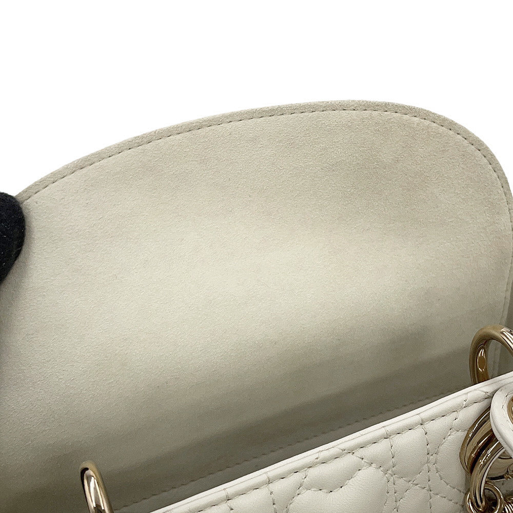 Dior LadyDior MY ABCDior WhiteM0538ONGH Leather Size Small