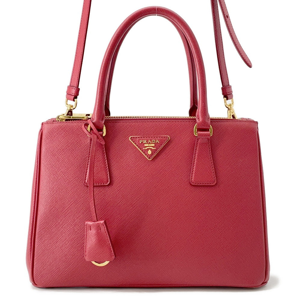 PRADA Saffiano Leather Galleria 2-Way Bag Red1BA863 Leather