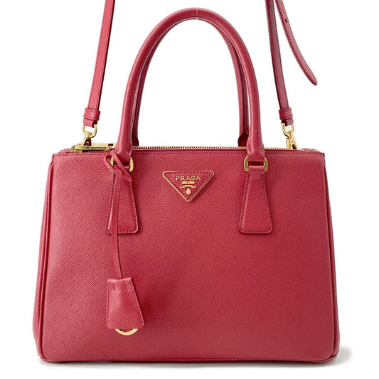 PRADA Saffiano Leather Galleria 2-Way Bag Red1BA863 Leather