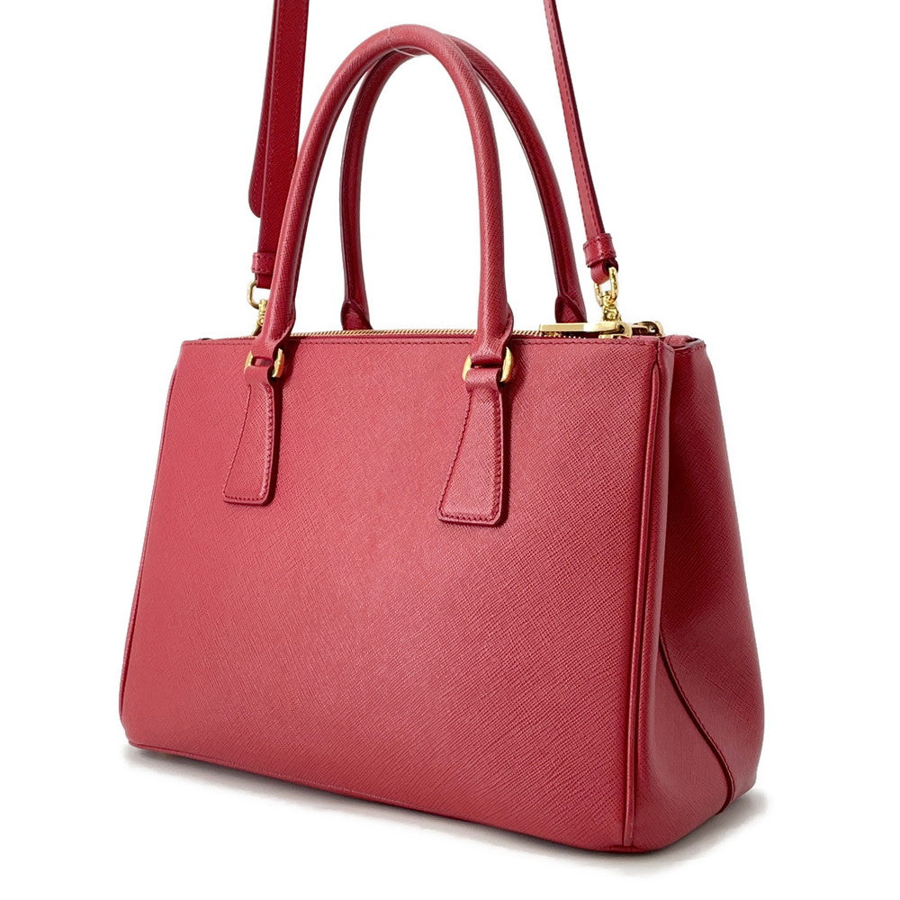PRADA Saffiano Leather Galleria 2-Way Bag Red1BA863 Leather