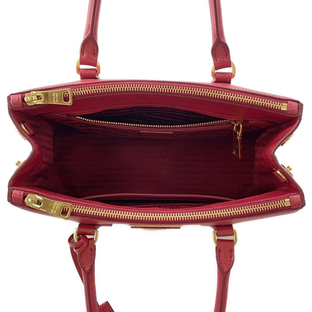 PRADA Saffiano Leather Galleria 2-Way Bag Red1BA863 Leather