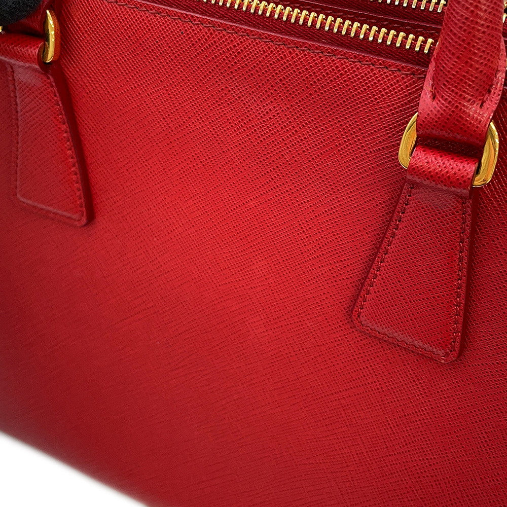 PRADA Saffiano Leather Galleria 2-Way Bag Red1BA863 Leather