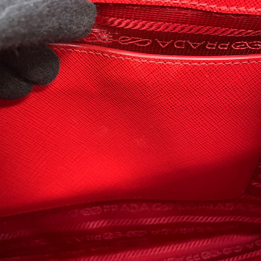 PRADA Saffiano Leather Galleria 2-Way Bag Red1BA863 Leather