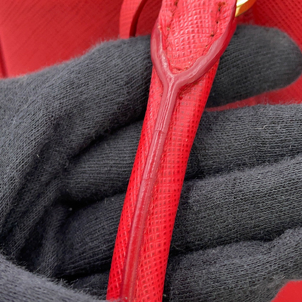 PRADA Saffiano Leather Galleria 2-Way Bag Red1BA863 Leather