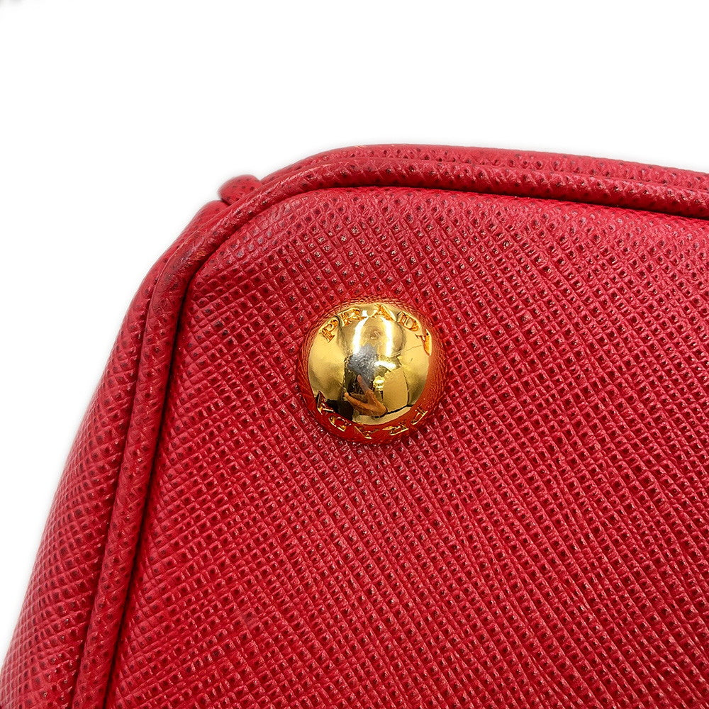 PRADA Saffiano Leather Galleria 2-Way Bag Red1BA863 Leather