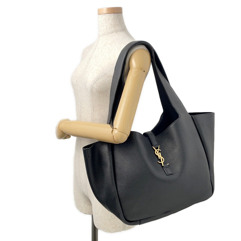 SAINT LAURENT PARIS LE 5 A 7 BEA Le Cincassette Tote Bag Black763435 Soft Deer Leather