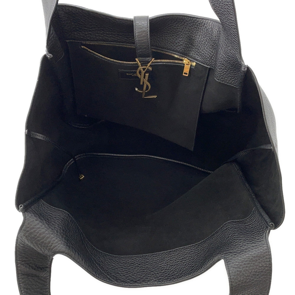 SAINT LAURENT PARIS LE 5 A 7 BEA Le Cincassette Tote Bag Black763435 Soft Deer Leather