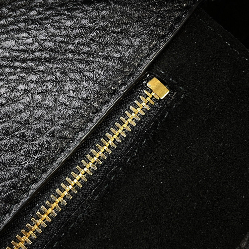 SAINT LAURENT PARIS LE 5 A 7 BEA Le Cincassette Tote Bag Black763435 Soft Deer Leather