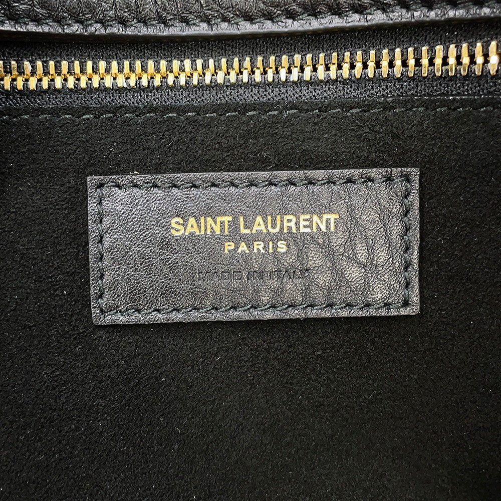 SAINT LAURENT PARIS LE 5 A 7 BEA Le Cincassette Tote Bag Black763435 Soft Deer Leather