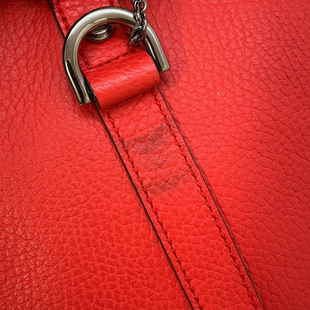 GUCCI 2way Tote Bag Red/Brown341503 Leather