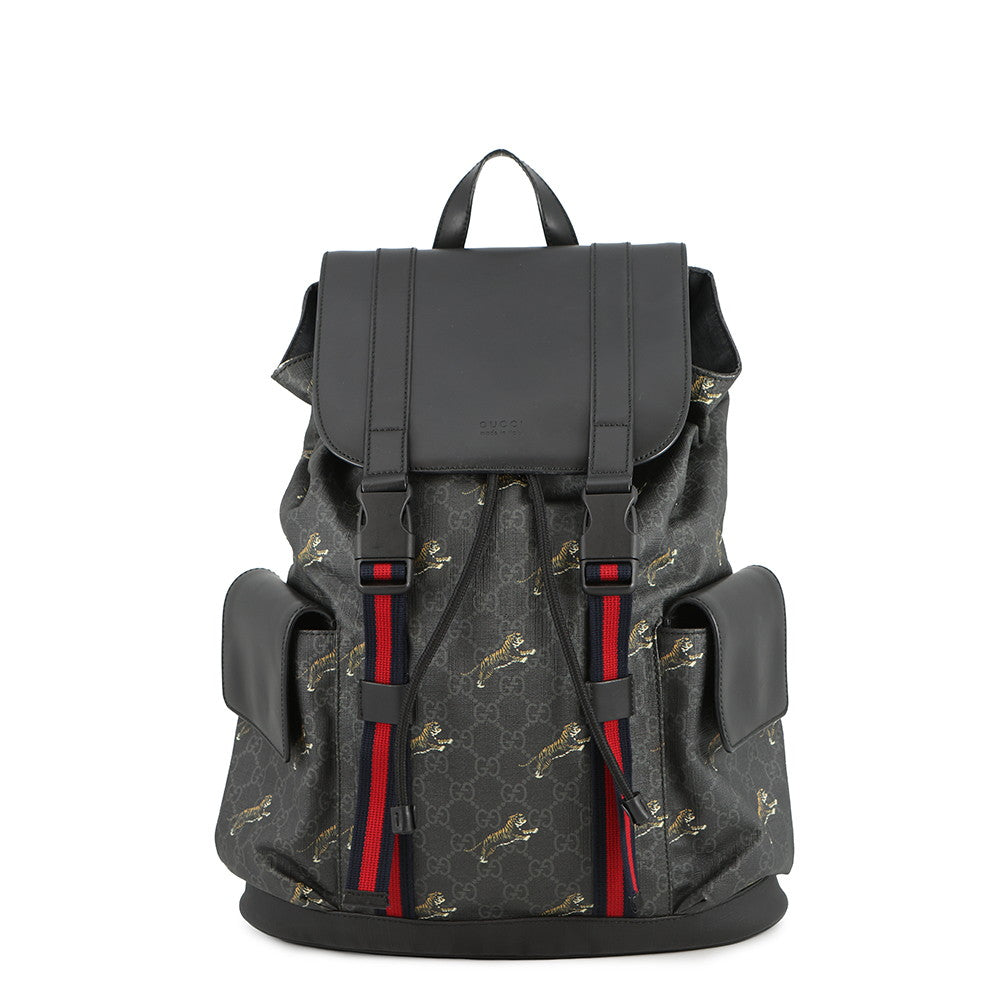 GUCCI GG Supreme Backpack Black495563 GG Supreme Leather
