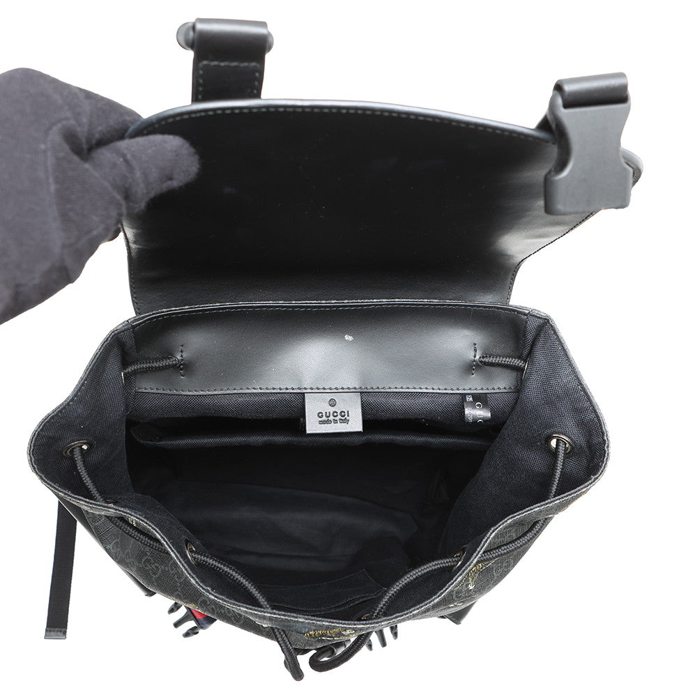 GUCCI GG Supreme Backpack Black495563 GG Supreme Leather
