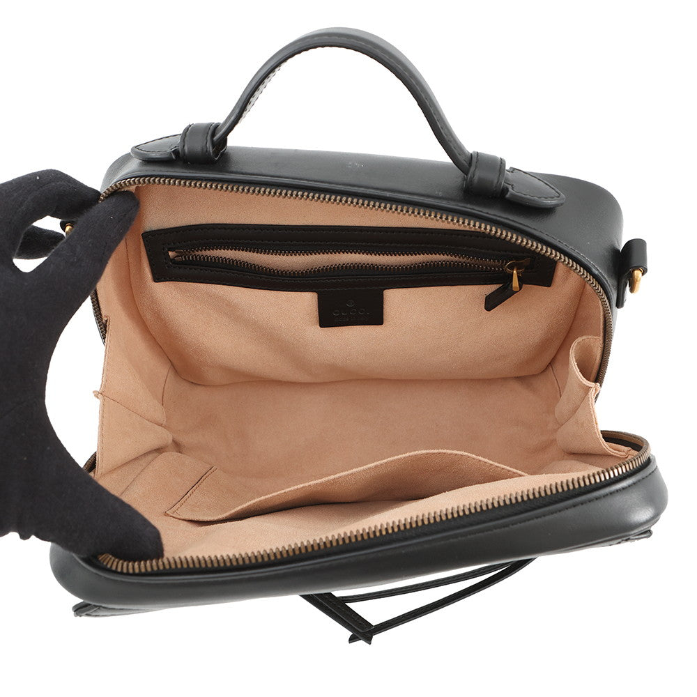 GUCCI GG Marmont 2way Handbag Black498100 Leather