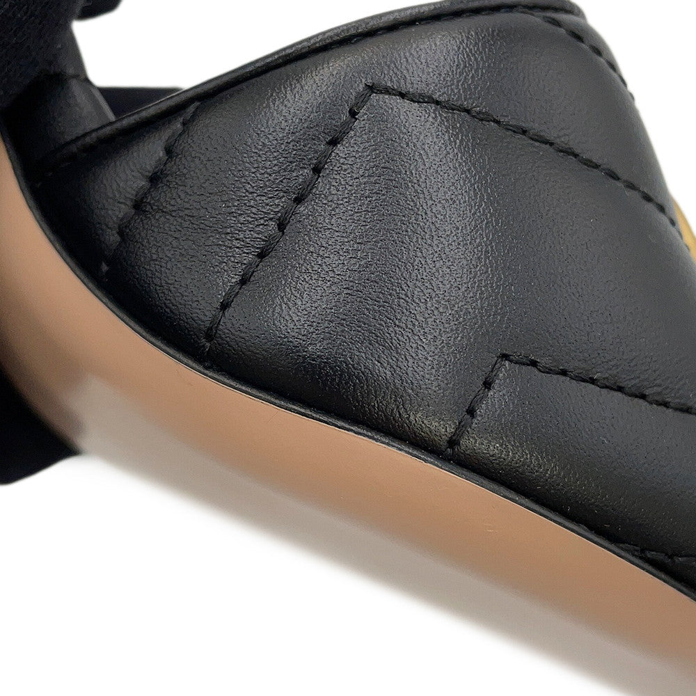 GUCCI GG Marmont Mules Black674839 Leather Size 34.5