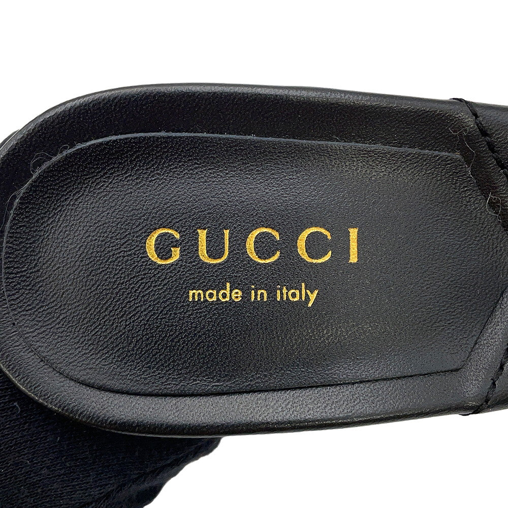 GUCCI GG Marmont Mules Black674839 Leather Size 34.5