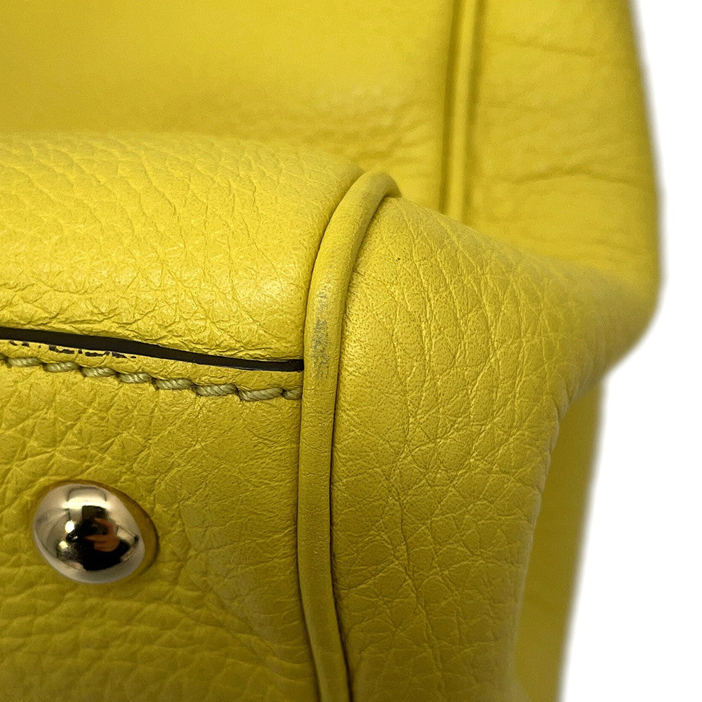 GUCCI Bamboo Shopper Tote Bag Yellow/Beige323658 Leather Size Large