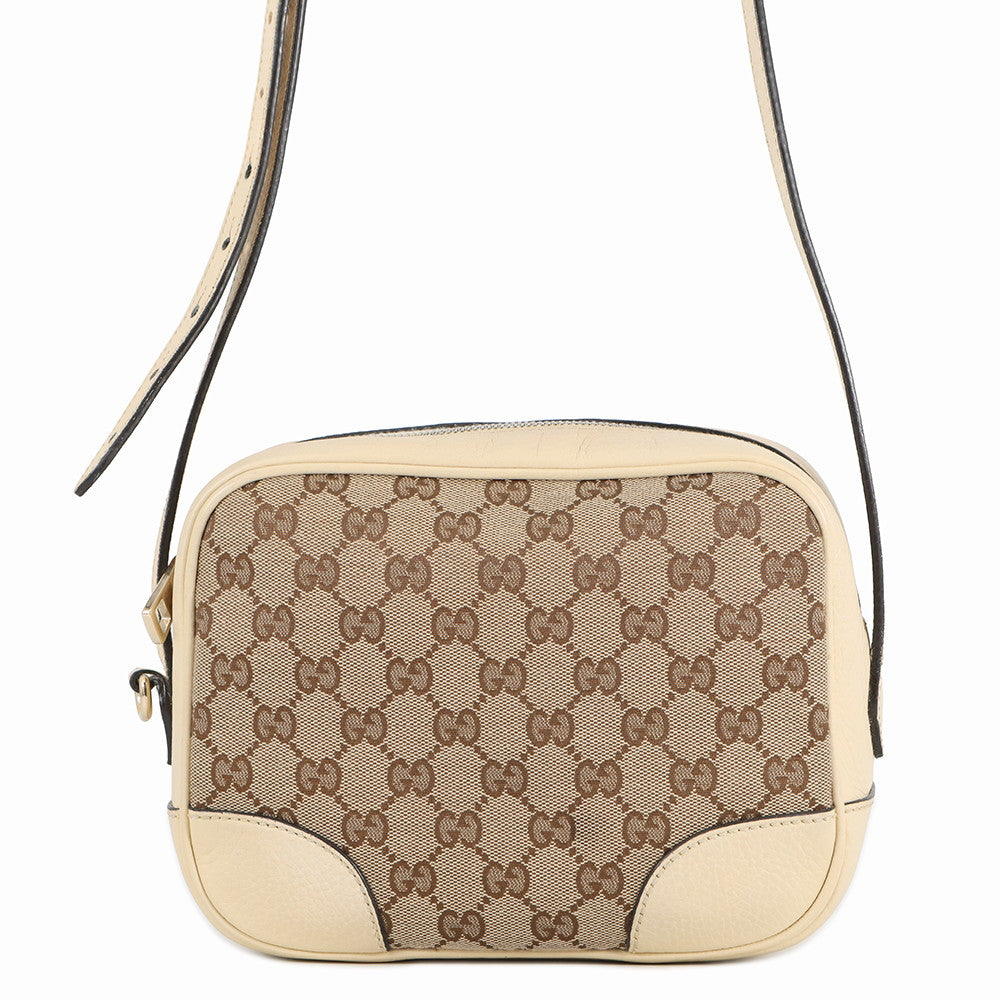 GUCCI GG Canvas Shoulder Bag Ivory449413 GG Canvas Leather