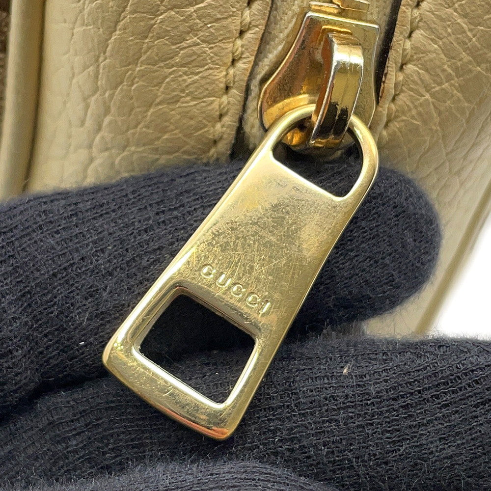 GUCCI GG Canvas Shoulder Bag Ivory449413 GG Canvas Leather