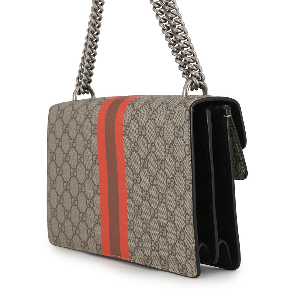 GUCCI Dionysus ChainShoulder Bag Beige/Red/Green400249 Leather GG Supreme Size Small