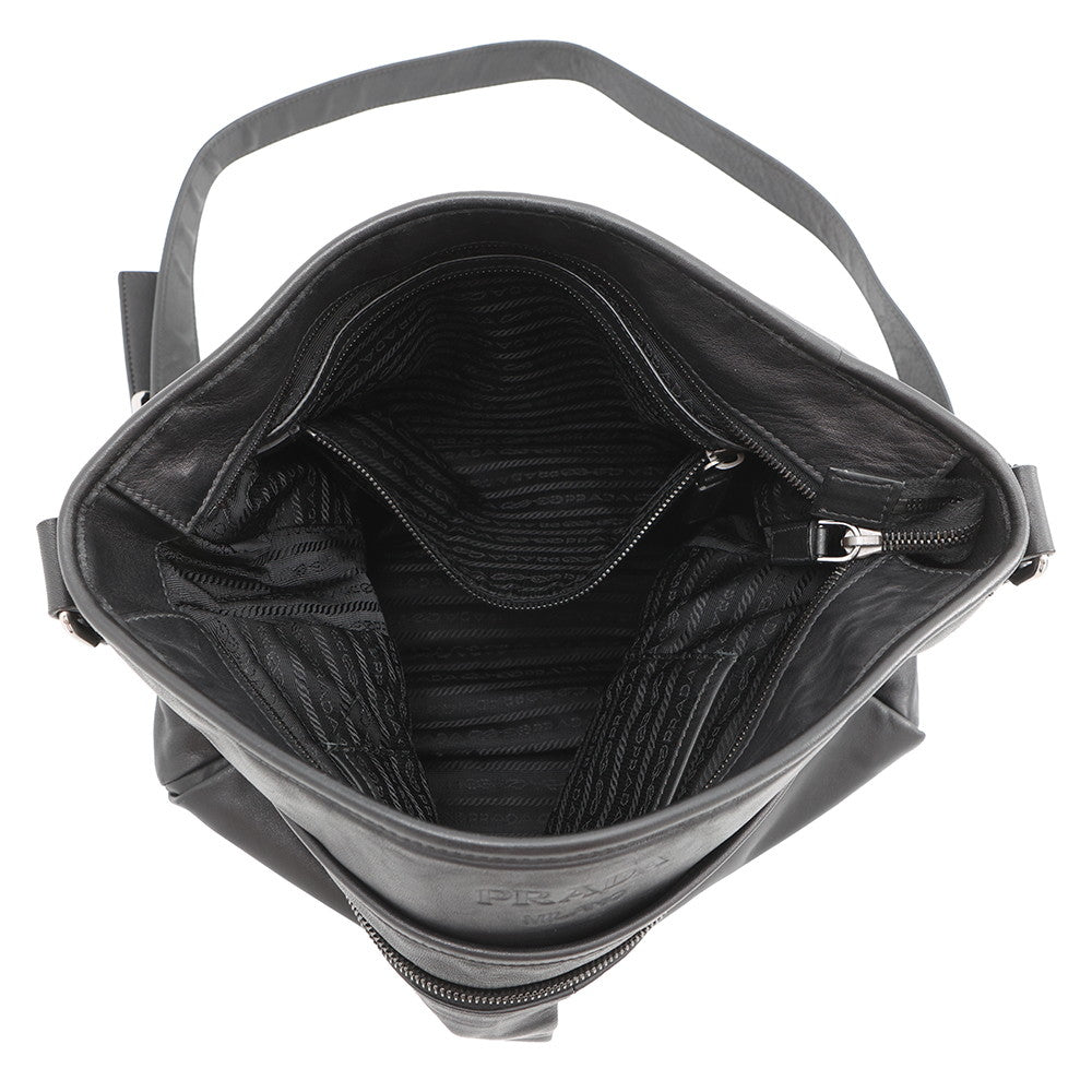 PRADA Messenger bag BlackVA0959 Leather
