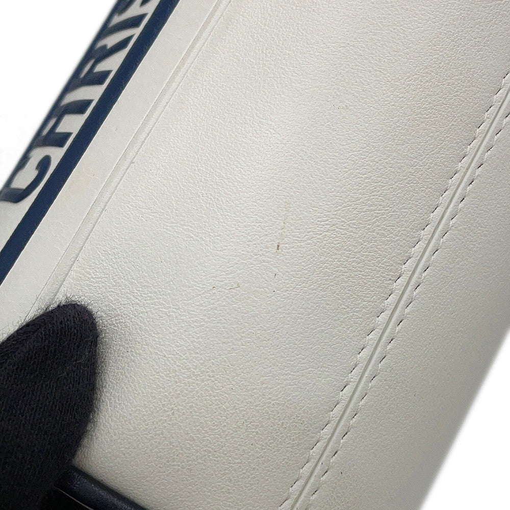 Dior Vibe Shoulder Bag White/Navy Leather