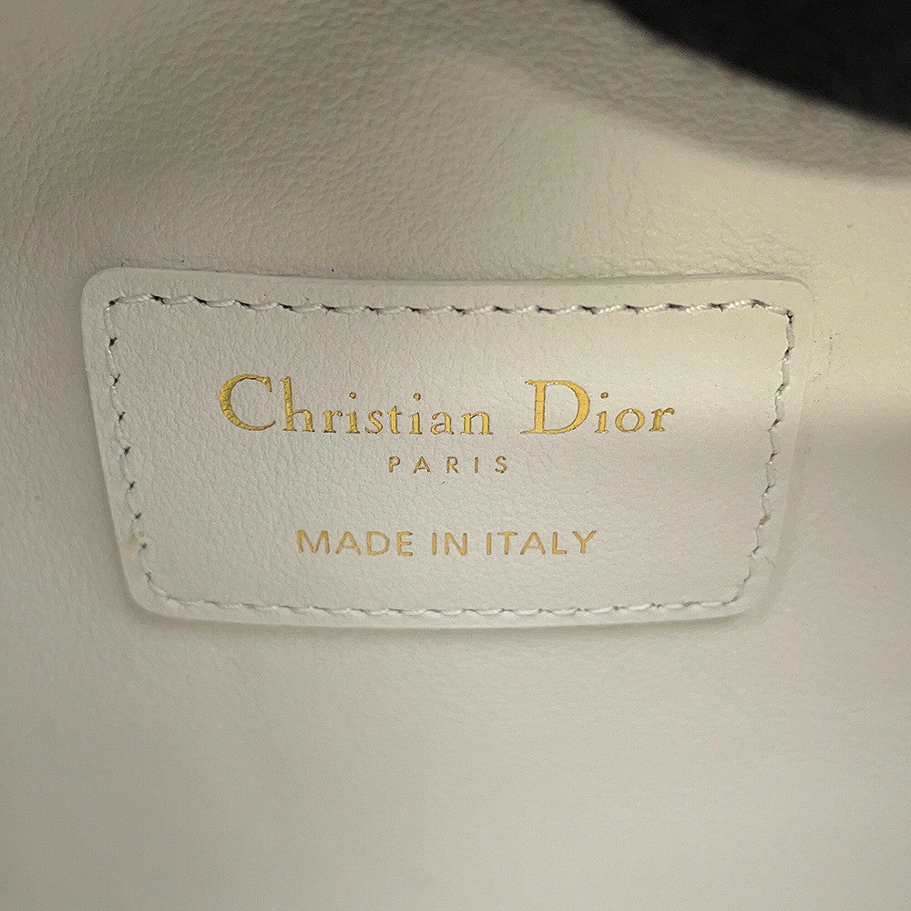 Dior Vibe Shoulder Bag White/Navy Leather
