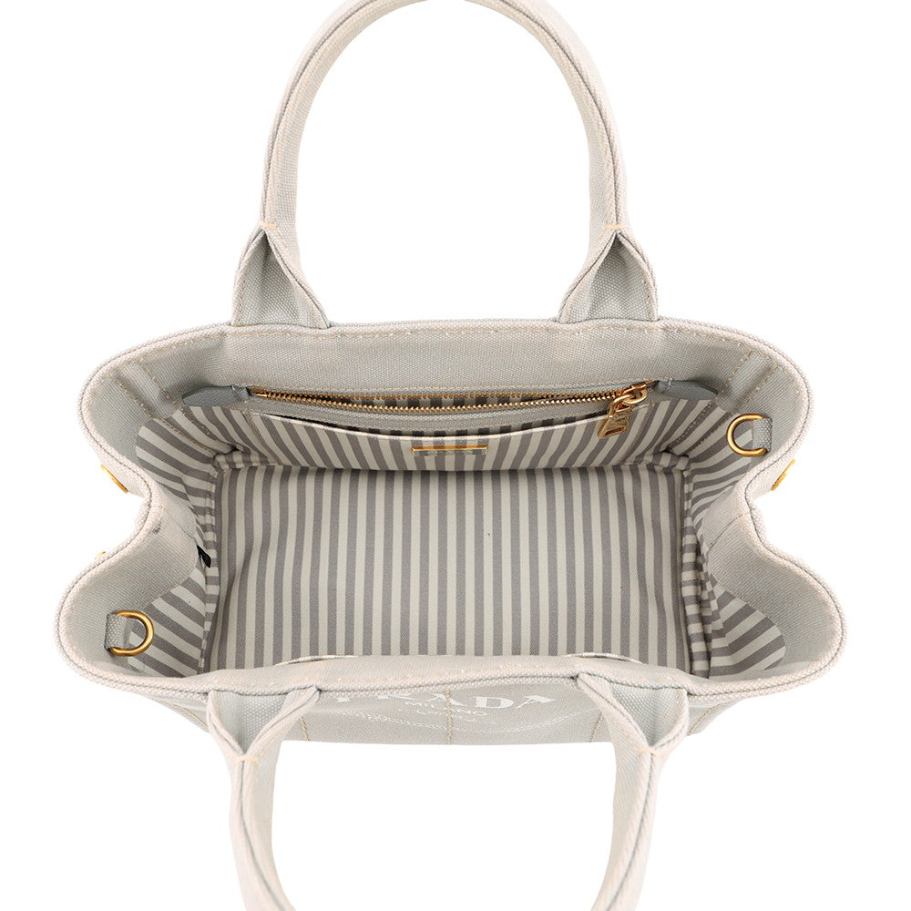 PRADA Canapa 2wayTote Bag Gray1BG439 Canvas