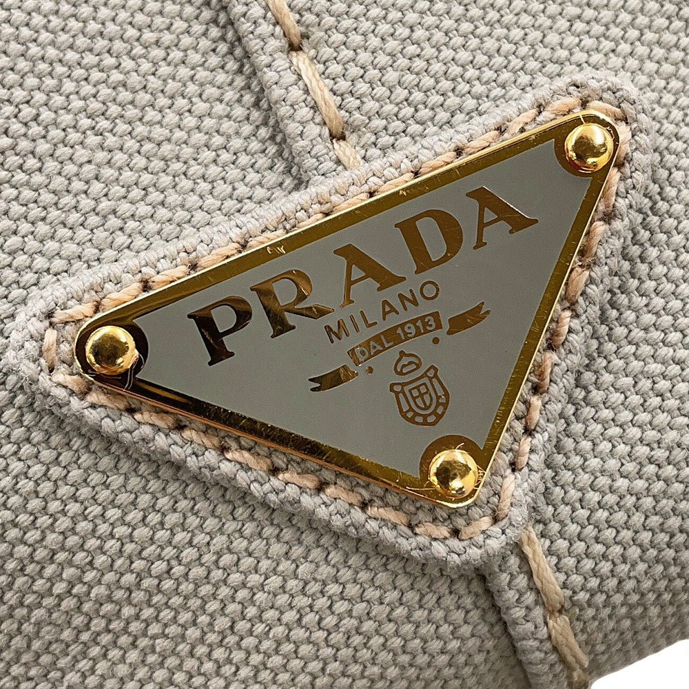PRADA Canapa 2wayTote Bag Gray1BG439 Canvas