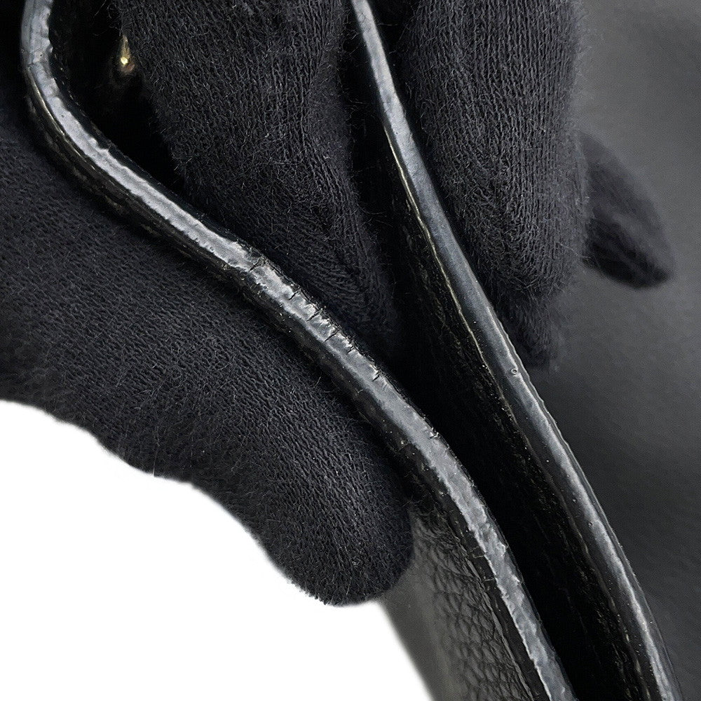 PRADA Vitello Dino Tote Bag Black1BG006 Leather